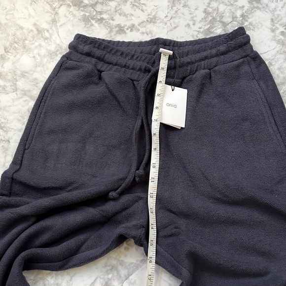 ONIA Brushed Back Terry Jogger Soft Navy Women’s Size Medium NWT - Picture 9 of 14